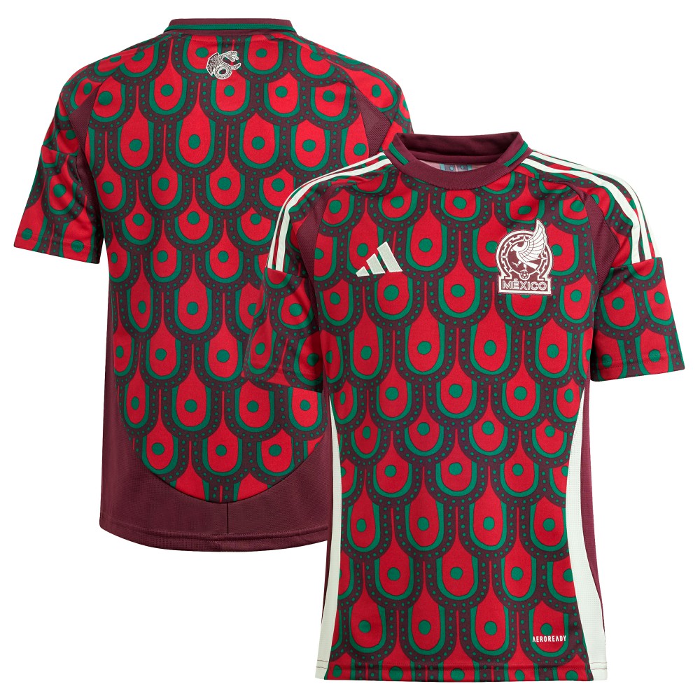 Mexico National Team Youth 2024 Home Replica Jersey - Burgundy | Adidas shop