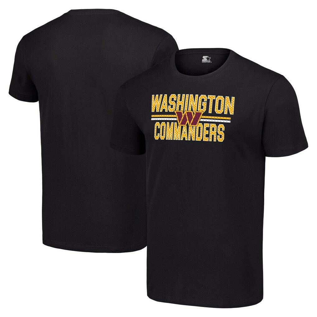 Washington Commanders Starter Team Mesh Print Graphic T-Shirt - Black sale