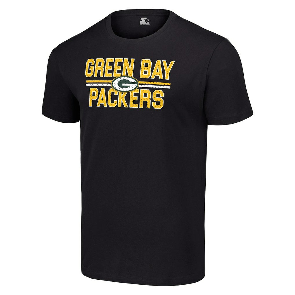 Green Bay Packers Starter Team Mesh Print Graphic T-Shirt - Black sale