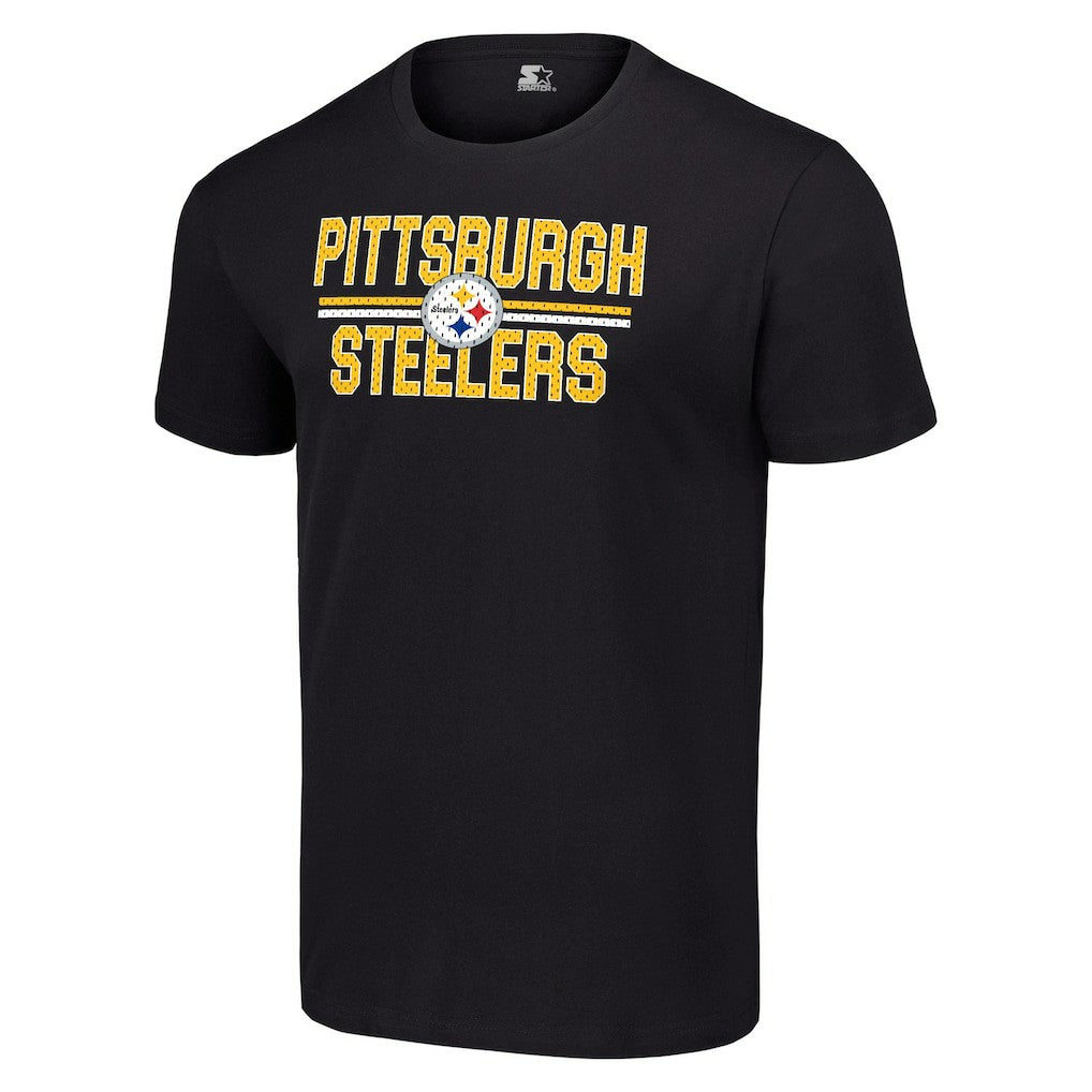 Pittsburgh Steelers Starter Team Mesh Print Graphic T-Shirt - Black sale