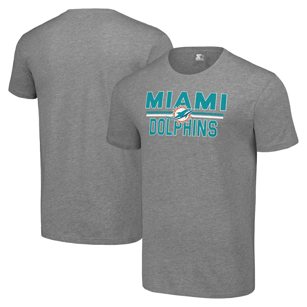 Miami Dolphins Starter Team Mesh Print Graphic T-Shirt - Heather Gray sale