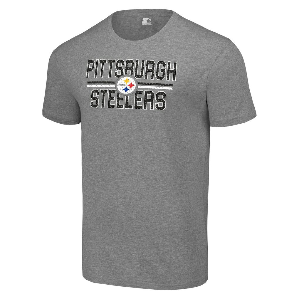 Pittsburgh Steelers Starter Team Mesh Print Graphic T-Shirt - Heather Gray sale