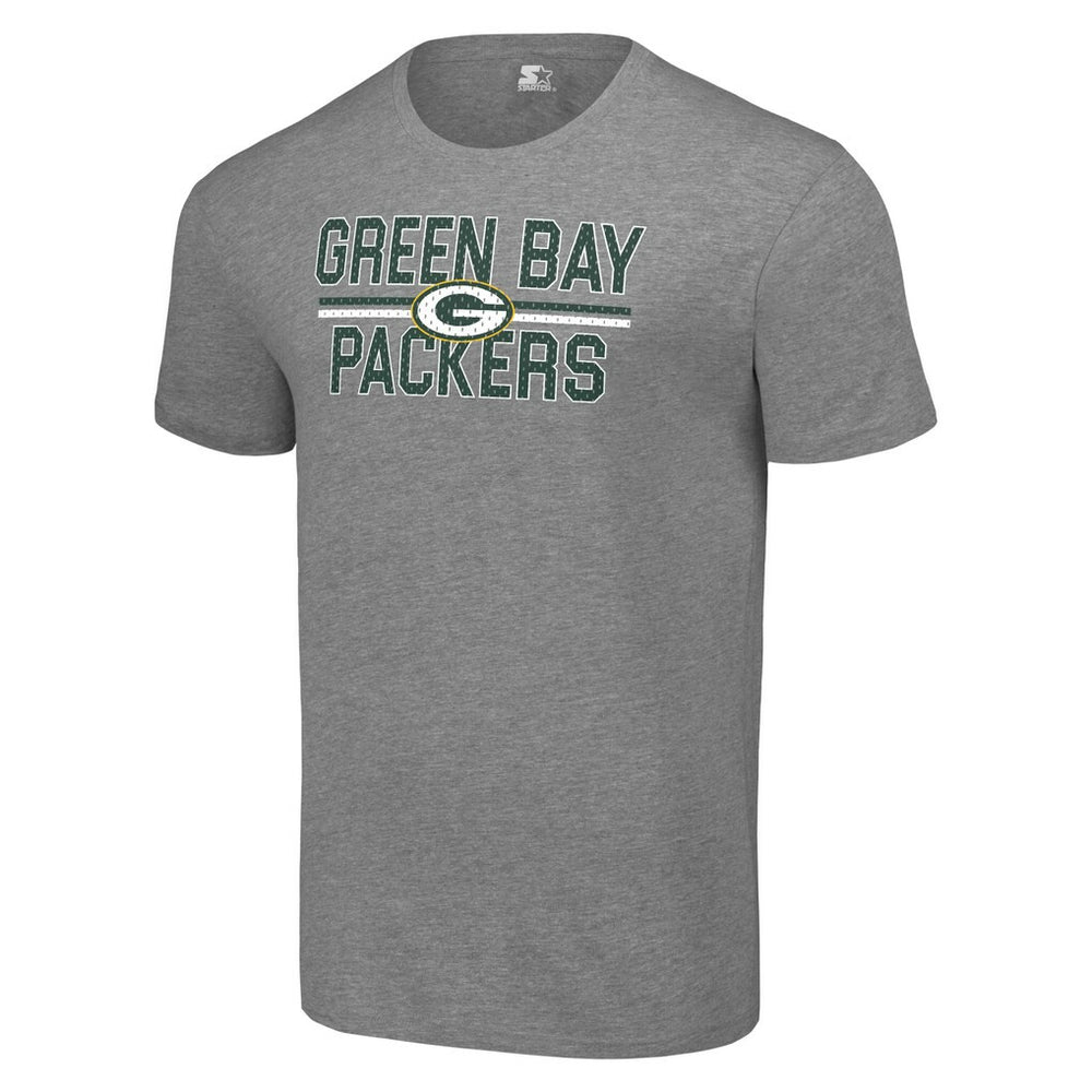 Green Bay Packers Starter Team Mesh Print Graphic T-Shirt - Heather Gray outlet