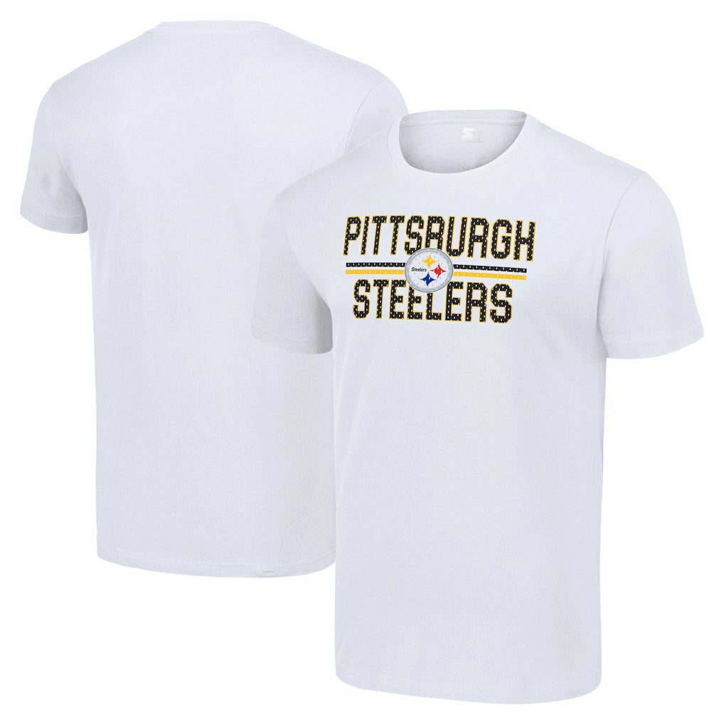 Pittsburgh Steelers Starter Team Mesh Print Graphic T-Shirt - White sale
