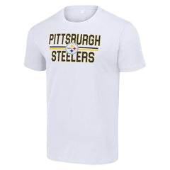 Pittsburgh Steelers Starter Team Mesh Print Graphic T-Shirt - White sale
