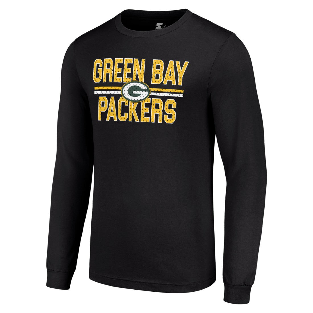 Green Bay Packers Starter Team Mesh Print Graphic Long Sleeve T-Shirt - Black on sale