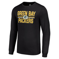 Green Bay Packers Starter Team Mesh Print Graphic Long Sleeve T-Shirt - Black on sale