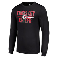 Kansas City Chiefs Starter Team Mesh Print Graphic Long Sleeve T-Shirt - Black discount