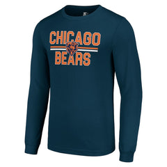 Chicago Bears Starter Team Mesh Print Graphic Long Sleeve T-Shirt - Navy outlet