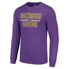 Baltimore Ravens Starter Team Mesh Print Graphic Long Sleeve T-Shirt - Purple cheap