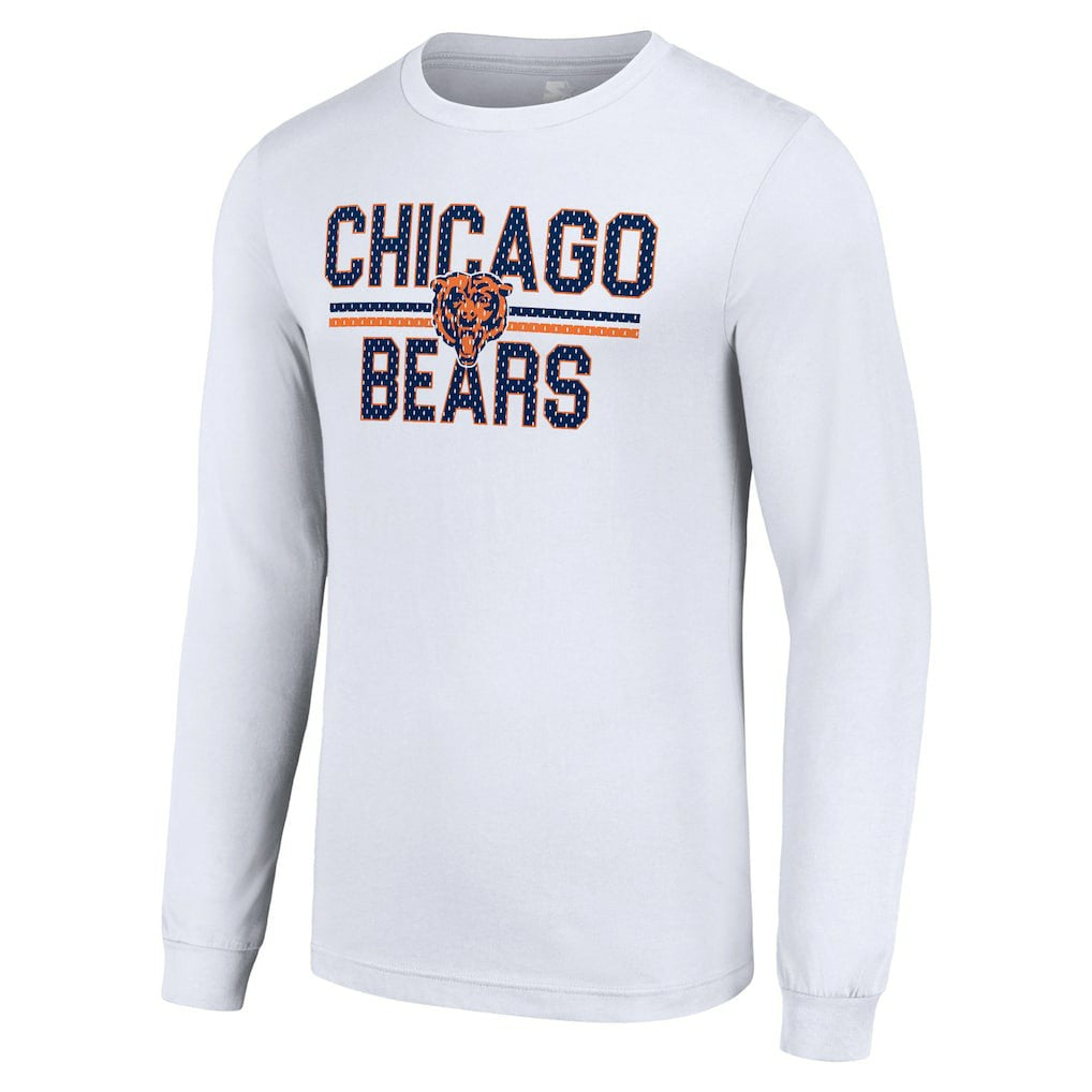 Chicago Bears Starter Team Mesh Print Graphic Long Sleeve T-Shirt - White outlet