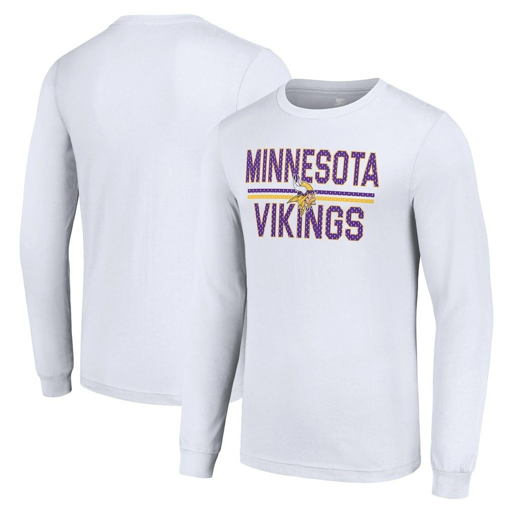 Minnesota Vikings Starter Team Mesh Print Graphic Long Sleeve T-Shirt - White sale