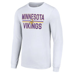 Minnesota Vikings Starter Team Mesh Print Graphic Long Sleeve T-Shirt - White sale