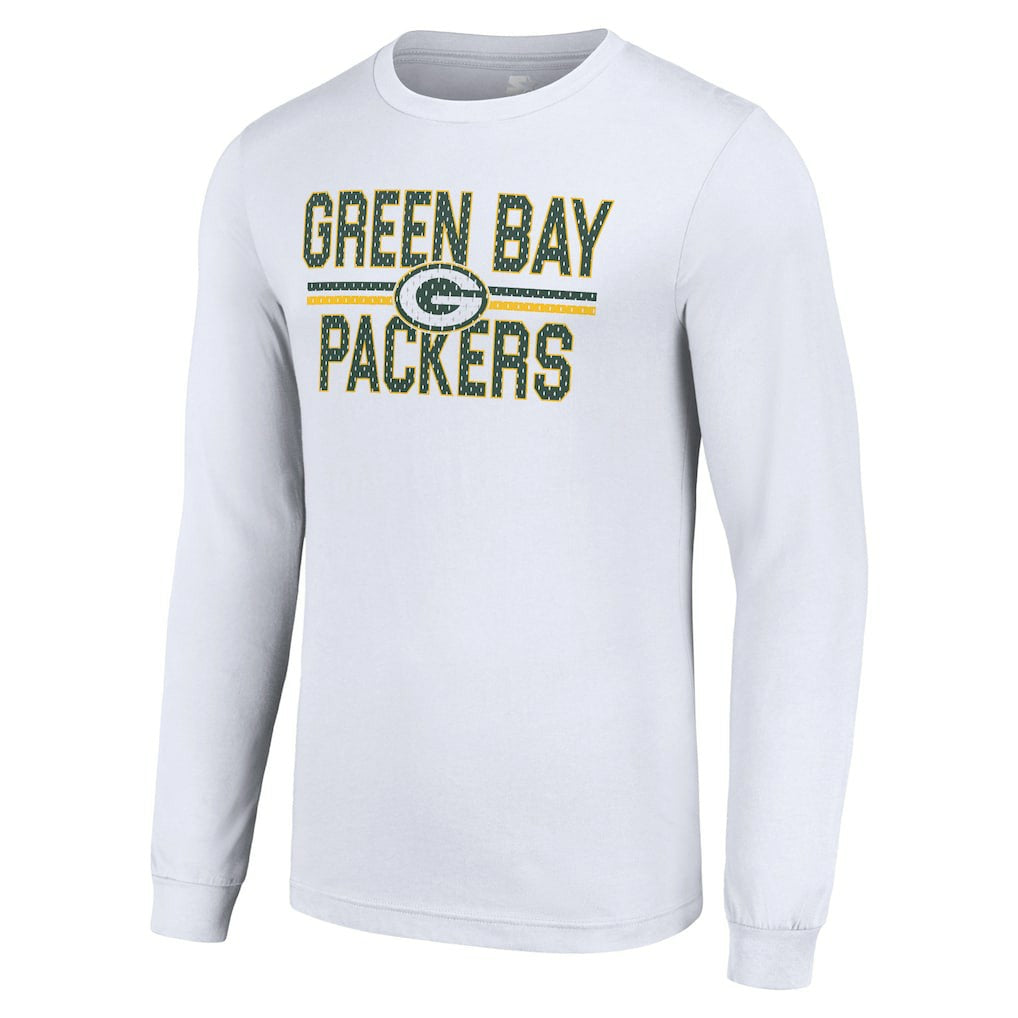 Green Bay Packers Starter Team Mesh Print Graphic Long Sleeve T-Shirt - White for sale