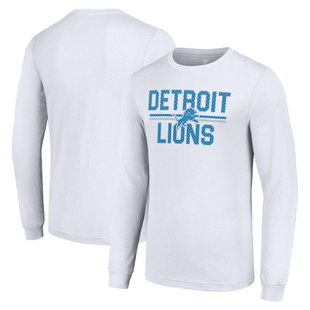 Detroit Lions Starter Team Mesh Print Graphic Long Sleeve T-Shirt - White online
