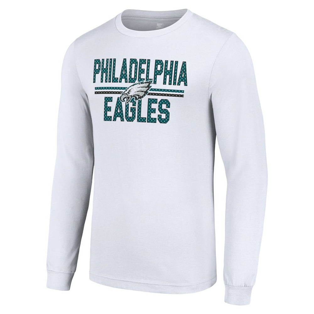 Philadelphia Eagles Starter Team Mesh Print Graphic Long Sleeve T-Shirt - White for sale