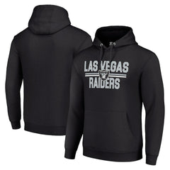 Las Vegas Raiders Starter Unisex Team Mesh Print Graphic Tri-Blend Pullover Hoodie - Black for sale