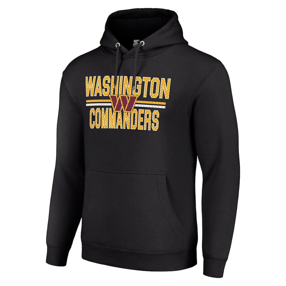 Washington Commanders Starter Unisex Team Mesh Print Graphic Tri-Blend Pullover Hoodie - Black cheap