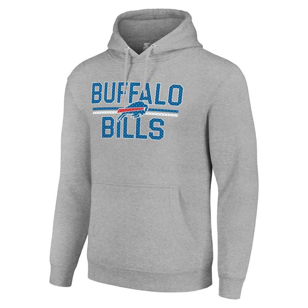 Buffalo Bills Starter Unisex Team Mesh Print Graphic Tri-Blend Pullover Hoodie - Heather Gray discount