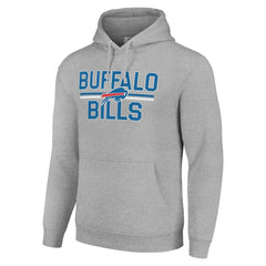 Buffalo Bills Starter Unisex Team Mesh Print Graphic Tri-Blend Pullover Hoodie - Heather Gray discount