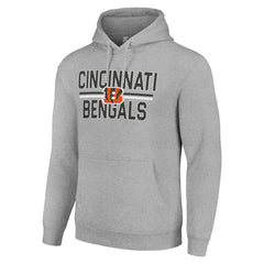Cincinnati Bengals Starter Unisex Team Mesh Print Graphic Tri-Blend Pullover Hoodie - Heather Gray online