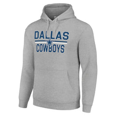 Dallas Cowboys Starter Unisex Team Mesh Print Graphic Tri-Blend Pullover Hoodie - Heather Gray for sale