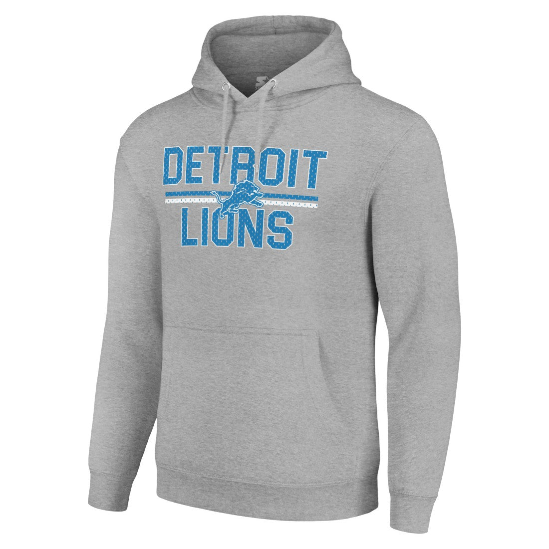 Detroit Lions Starter Unisex Team Mesh Print Graphic Tri-Blend Pullover Hoodie - Heather Gray discount