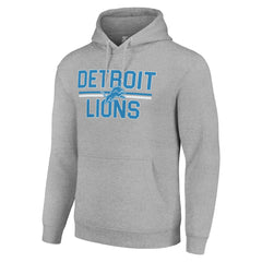 Detroit Lions Starter Unisex Team Mesh Print Graphic Tri-Blend Pullover Hoodie - Heather Gray discount