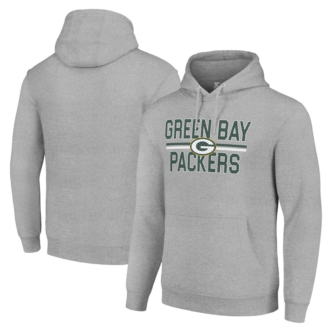 Green Bay Packers Starter Unisex Team Mesh Print Graphic Tri-Blend Pullover Hoodie - Heather Gray cheap