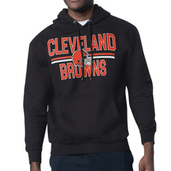 Cleveland Browns Starter Unisex Team Mesh Print Graphic Tri-Blend Pullover Hoodie - Black on sale