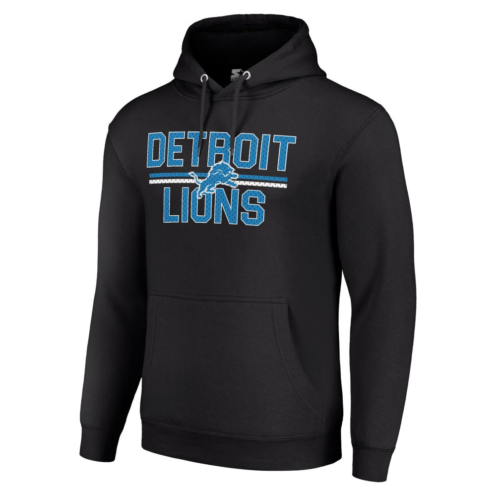 Detroit Lions Starter Unisex Team Mesh Print Graphic Tri-Blend Pullover Hoodie - Black outlet