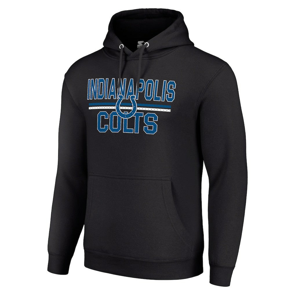 Indianapolis Colts Starter Unisex Team Mesh Print Graphic Tri-Blend Pullover Hoodie - Black on sale