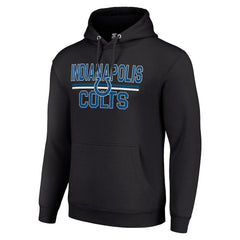 Indianapolis Colts Starter Unisex Team Mesh Print Graphic Tri-Blend Pullover Hoodie - Black on sale