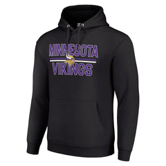 Minnesota Vikings Starter Unisex Team Mesh Print Graphic Tri-Blend Pullover Hoodie - Black discount