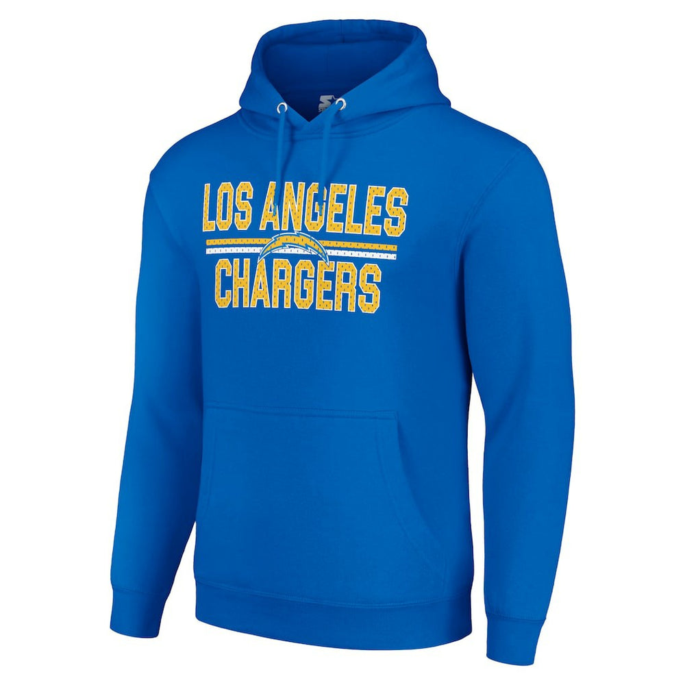 Los Angeles Chargers Starter Unisex Team Mesh Print Graphic Tri-Blend Pullover Hoodie - Royal cheap