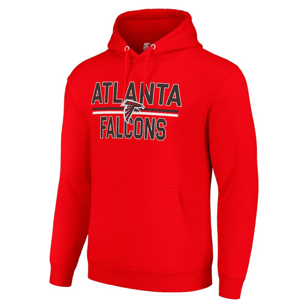 Atlanta Falcons Starter Unisex Team Mesh Print Graphic Tri-Blend Pullover Hoodie - Red discount