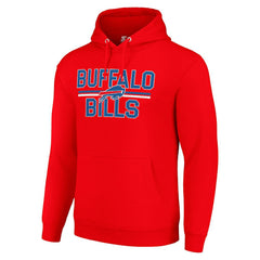 Buffalo Bills Starter Unisex Team Mesh Print Graphic Tri-Blend Pullover Hoodie - Red discount