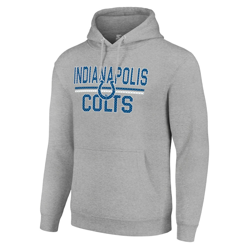 Indianapolis Colts Starter Unisex Team Mesh Print Graphic Tri-Blend Pullover Hoodie - Heather Gray discount