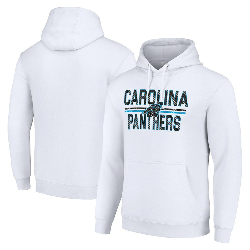 Carolina Panthers Starter Unisex Team Mesh Print Graphic Tri-Blend Pullover Hoodie - White cheap