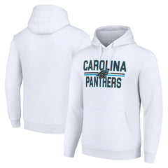 Carolina Panthers Starter Unisex Team Mesh Print Graphic Tri-Blend Pullover Hoodie - White cheap