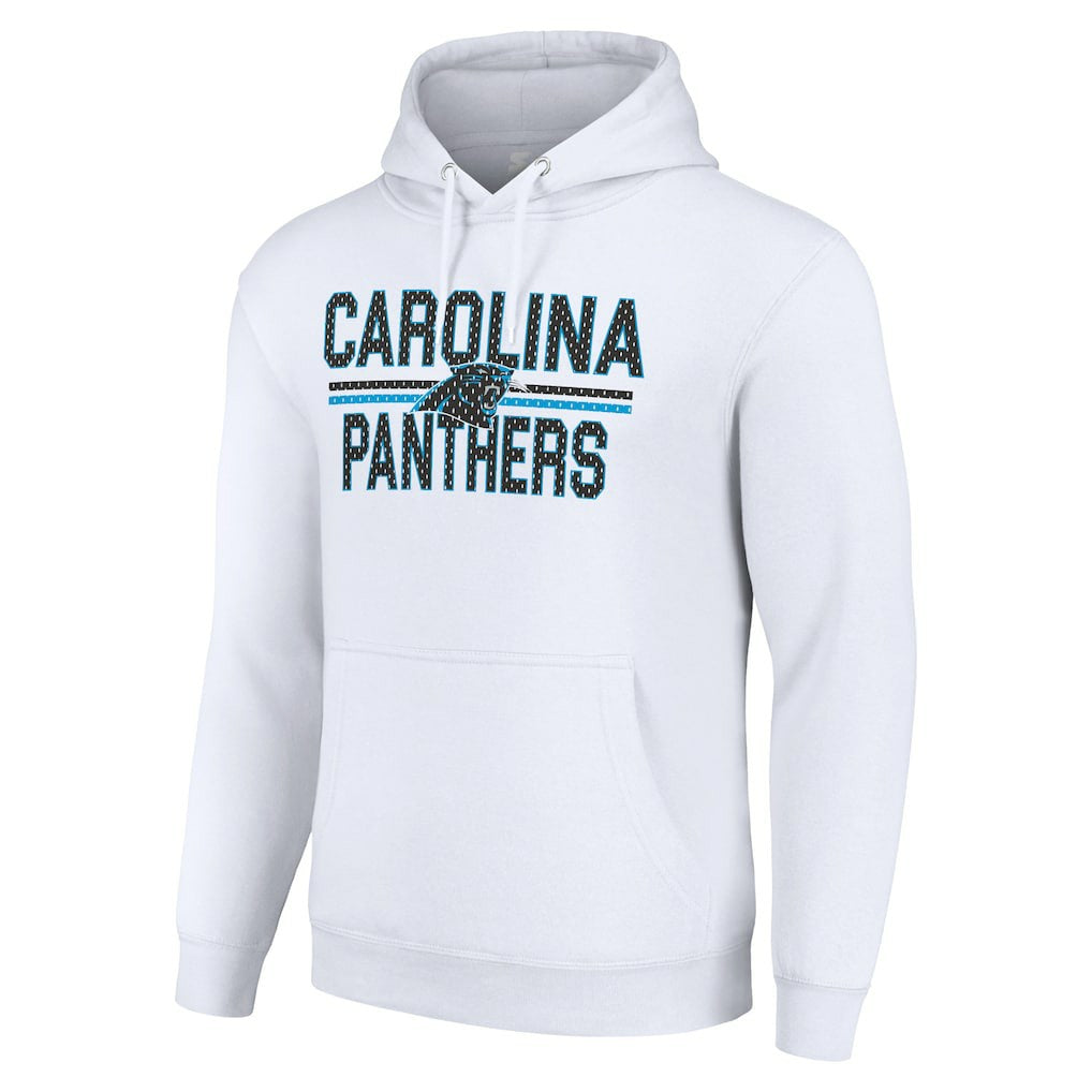 Carolina Panthers Starter Unisex Team Mesh Print Graphic Tri-Blend Pullover Hoodie - White cheap