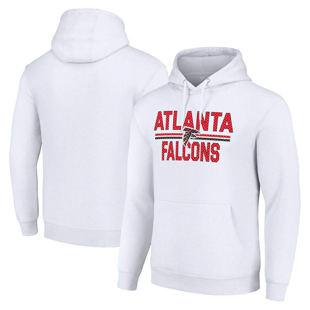 Atlanta Falcons Starter Unisex Team Mesh Print Graphic Tri-Blend Pullover Hoodie - White sale