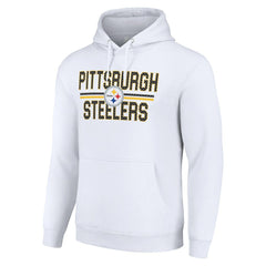 Pittsburgh Steelers Starter Unisex Team Mesh Print Graphic Tri-Blend Pullover Hoodie - White online