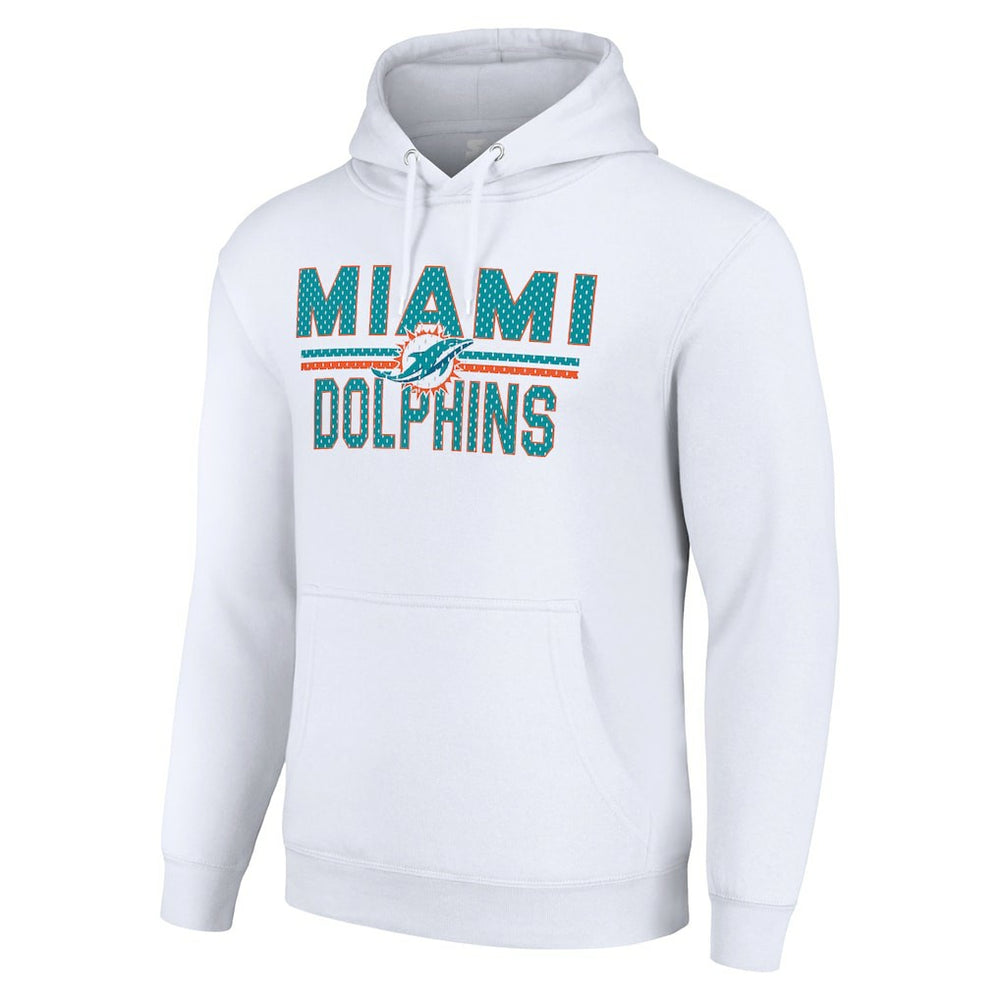 Miami Dolphins Starter Unisex Team Mesh Print Graphic Tri-Blend Pullover Hoodie - White discount