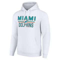 Miami Dolphins Starter Unisex Team Mesh Print Graphic Tri-Blend Pullover Hoodie - White discount