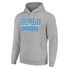 Los Angeles Chargers Starter Unisex Team Mesh Print Graphic Tri-Blend Pullover Hoodie - Heather Gray sale