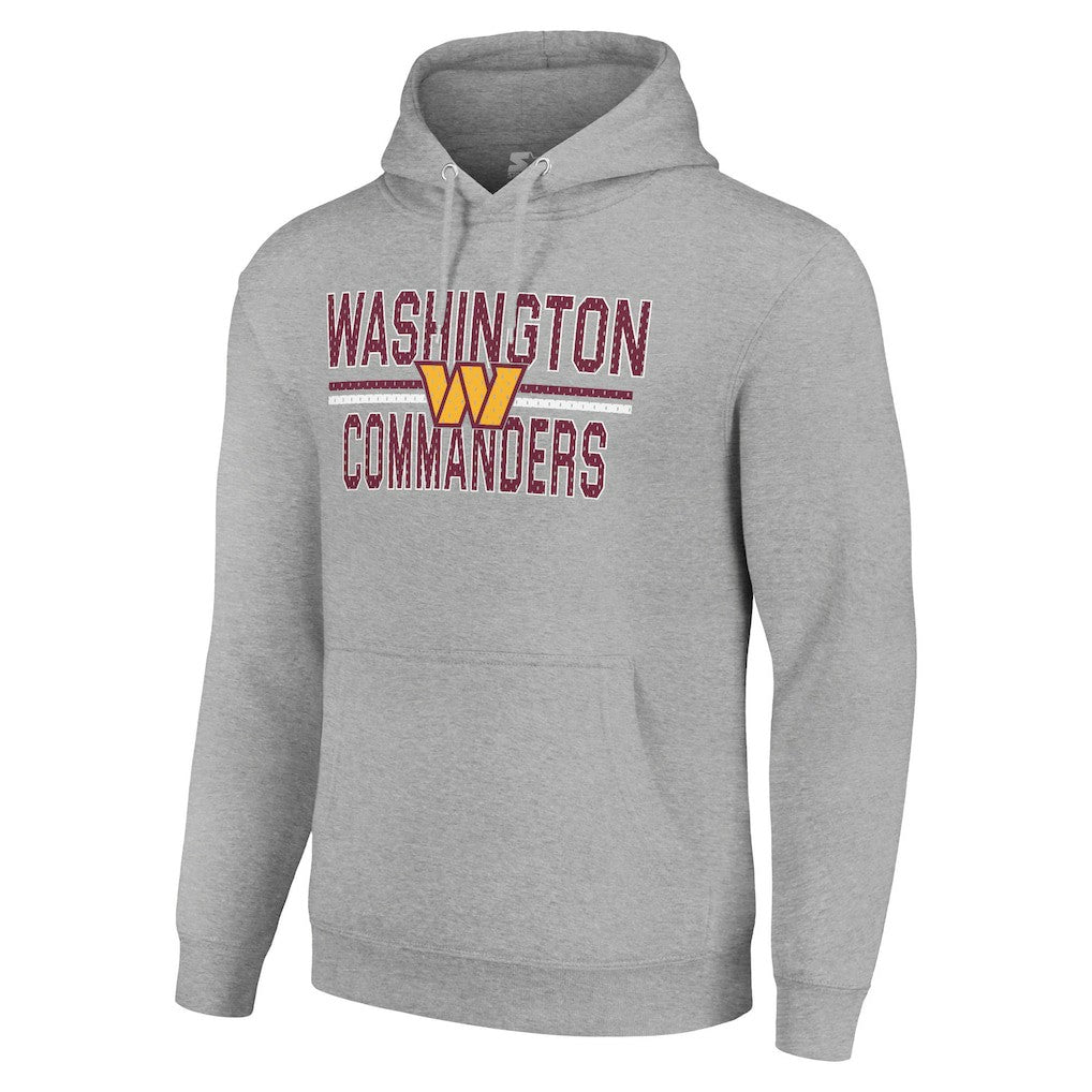 Washington Commanders Starter Unisex Team Mesh Print Graphic Tri-Blend Pullover Hoodie - Heather Gray cheap