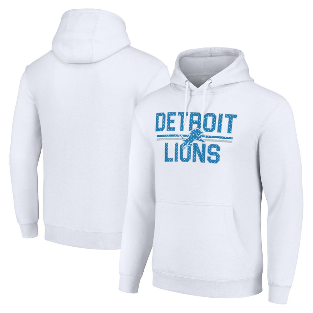 Detroit Lions Starter Unisex Team Mesh Print Graphic Tri-Blend Pullover Hoodie - White outlet