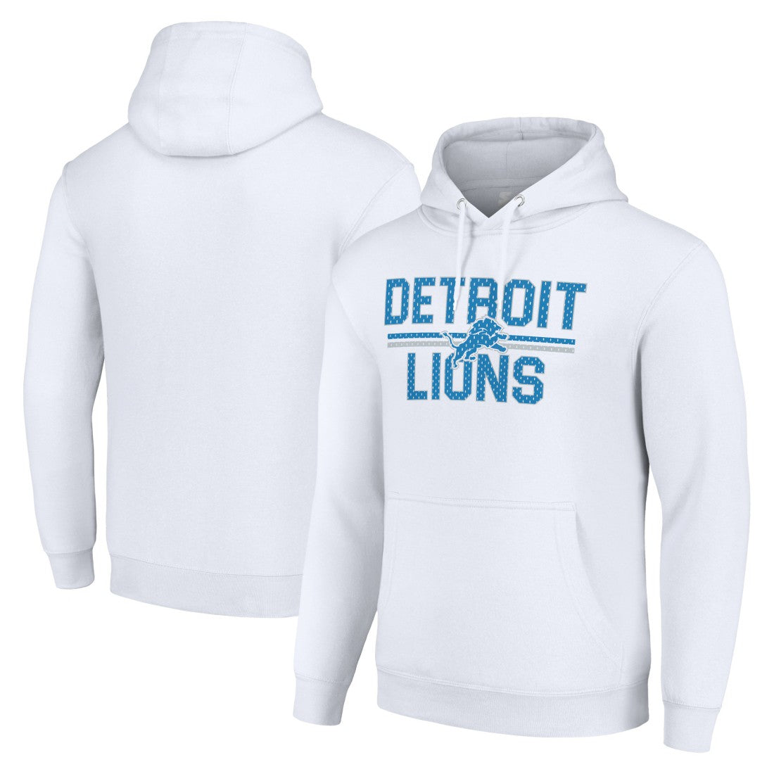 Detroit Lions Starter Unisex Team Mesh Print Graphic Tri-Blend Pullover Hoodie - White outlet