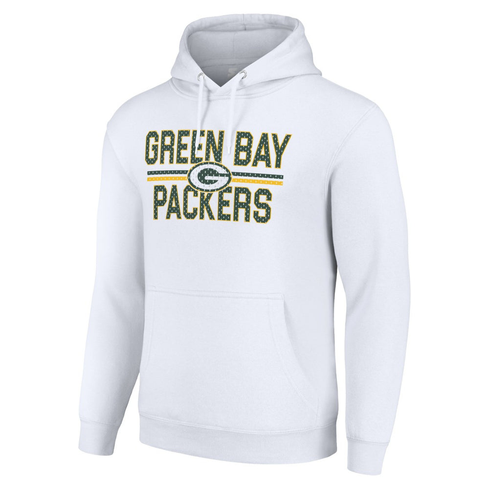 Green Bay Packers Starter Unisex Team Mesh Print Graphic Tri-Blend Pullover Hoodie - White for sale